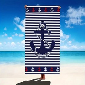 Resim 1 adet 70.0 x 140.0 cm Okyanus İlhamlı Plaj Havlusu Süper Yumuşak ve Makinede Yıkanabilir Modern Tasarım Piknik, Yoga ve Plaj Günleri için Mükemmel Şık ve Çok Yönlü Kum Geçirmez Plaj Battaniyesi için Dış Mekan Maceraları 