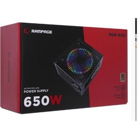 Resim Rampage Rgb-650 650w 80 Plus Bronze Aktif Pfc 12cm Rgb Fanlı Power Supply 