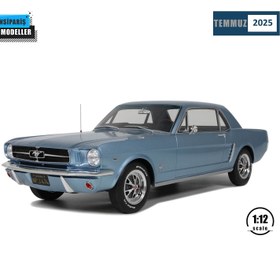 Resim 1:12 1965 Ford Mustang V8 Hardtop Silver Blue Pony 
