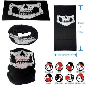 Resim Motorcu Boyunluk Baf Buff Bandana - 25X48 cm Model 7 