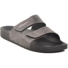 Resim Pierre Cardin Pc-7039 M Büyük Numara Füme Suni Deri Erkek Terlik Füme 