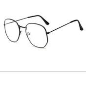 Resim UBK Eyewear Siyah Beşgen Numarasız Mavi Işık Filtreli Gözlük 