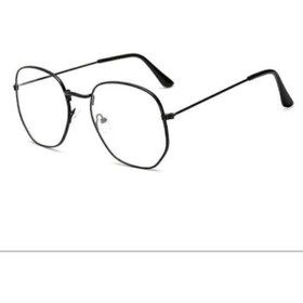 Resim UBK Eyewear Siyah Beşgen Numarasız Mavi Işık Filtreli Gözlük 