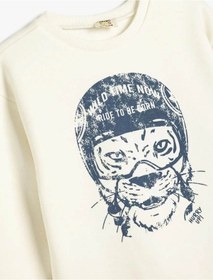 Resim Koton Erkek Çocuk Sweatshirt Ekru 5wkb10070tk 25ky59000154 Y5915 Ekru 