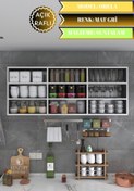 Resim Kenzlife Hazır Mutfak Orela Gri 060*150*22 Mutfak Banyo Dolabı Kapaksız Raflı 