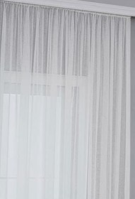 Resim Gauze Fabric Design Folded KETEN PLUS KREM Tül Perde 275 x 270 - Seyrek Pile (1 x 2) 