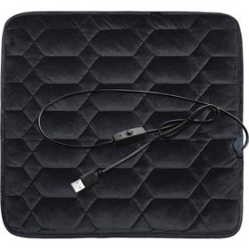 Resim Wholesale00 Araba Usb Koltuk Isıtıcı Yastık Kapak Kış Sıcaklık Matı, Stil: Kare Siyah 