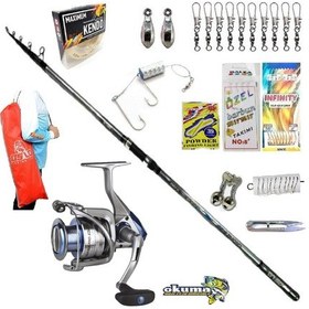 Resim Safina Pro 8000 420cm 70-250gr Oslo Crome Profesyonel Kıyı Olta Takımı Seti 