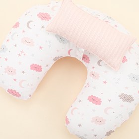 Resim Emzirme Yastığı - Şeker Pembe Örgü - Pembe Bulut 