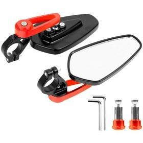 Resim Gt/pro İçin Bisiklet Gidonu Reflektörlü Dikiz Aynası, Kırmızı 