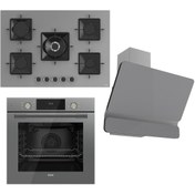 Resim Ferre Flowart Ss Serisi Gri Set (ss038 Qms63cpr D082 ) -75'lik Seri Kare Emaye Izgara 