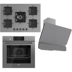 Resim Ferre Flowart Ss Serisi Gri Set (ss038 Qms63cpr D082 ) -75'lik Seri Kare Emaye Izgara 