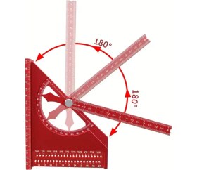 Resim Marangoz Mimar Çok Açılı Gönye Cetvel Geometri Alüminyum Ölçüm Çizim Cetveli Gönye 