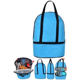 Resim Next Craft Plaj Çantası Piknik Çantası Termos Çanta Isı Yalıtımlı Sıcak Soğuk Tutucu Çanta 26 L 2 Bölmeli Mavi 