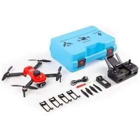 Resim Yıldız İha Heki Skymaster Fırçasız Motor,çift Kamera Engel Sensörlü Hobi Dronu Kırmızı,1 Bataryalı 