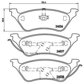 Resim Valeo 670755 Disk Fren Balatası Arka Chrysler Usa Grand Voyager 2.4 3.3 2.5d 2.8d 02 00 02 08 0986424816 
