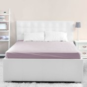 Resim Nuvomon Pamuklu Penye King Size Çarşaf - 180x200 cm - Mürdüm 