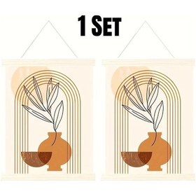 Resim Sunshine022 Ahşap Manyetik 50 Cm Poster Klips Tablo Resim Çerçeve Dekorasyon Seti 