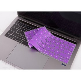 Resim Mor Macbook Pro Klavye Koruyucu Us(abd) İngilizce Baskı A1706 1989 2159 A1707 1990 Uyumlu 