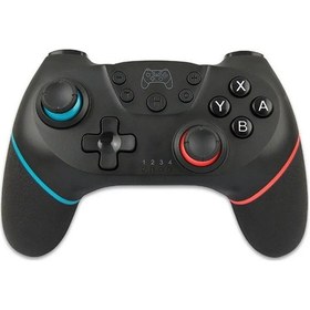 Resim Sol Mavi-kablosuz Gamepad Bluetooth Denetleyici Pro Gamepad Nintendo Anahtarı Konsolu Video Oyunu Usb 6 Eksenli Kolu İle Anahtar Konsolu İçin 