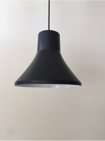 Resim Riolight Retro Siyah Içi Beyaz Metal Sarkıt Avize 