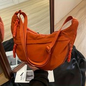 Resim Kadınlar için Hafif Hafif Örgü Oxford Yeni Ay Çantası - Ayarlanabilir Omuz Askısı, Çoklu Cep, Büyük Kapasiteli Püskül Detaylı El Çantası, İş ve Gidiş Geliş için Uygun (Turuncu / Gri / Siyah) 