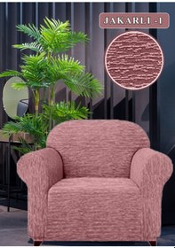 Resim Koltuk Örtüsü Koltuk Kılıfı Streç Lastikli Esnek Pembe 