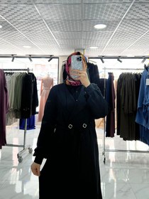 Resim Keten kumaş Bağcıklı Kap - Siyah / 44 