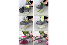 Resim Berdina Home Eko Çok Fonksiyonlu Rendeleme Chopper 7 Bıçaklı Hazneli Sebze Doğrayıcı 