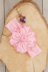 Resim Babygiz El Yapımı Yumuşak Eşsiz Aksesuarlı Doğal Pamuklu Penye Bebek Çocuk Kız Bandana Bahar Serisi 