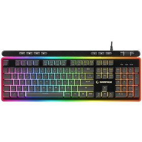 Resim Rampage Shıne K14 Siyah Usb Rgb Membrane Türkçe Kablolu Gaming Klavye 