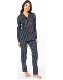 Resim U.S. Polo Assn. U.s Polo Assn. 20144 Kadın Uzun Kollu Gömlek Pijama Takım-lacivert Lacivert 