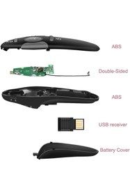 Resim aogo Sunum Kumandası Presenter Laser Pointer 2.4ghz Usb Wireless Power Point Atlatıcı Kırmızı Lazer 