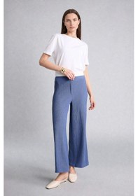 Resim Defacto Culotte Düz Paça Bürümcük Pantolon H8605ax26hsın113 İndigo-ın113 