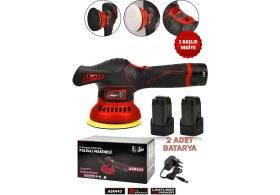 Resim Assur 12V Orbital Cila Pasta Parlatma Polisaj Makinesi 450 W Güç ve 3600 Devir/dk Performansı 