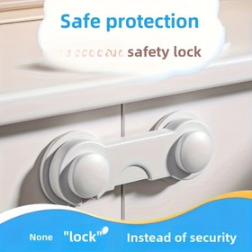 Resim 12 adet Premium Beyaz Dolap Kapısı Kilitleri - Çekmeceler, Dolaplar, Buzdolapları, Fırınlar, Dolaplar, Pantryler için Güvenlik Kilitleri - Yapışkan, Kolay Kurulum, Değiştirilemez, Dayanıklı Kapı Kilitleri 