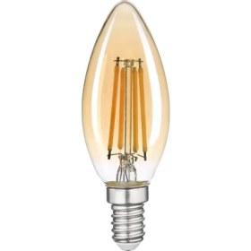 Resim Heka Rustik LED Ampul 6W E14 2500K Gün Işığı C35 Tipi Enerji Verimli Aydınlatma 