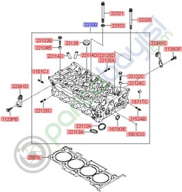 Resim Silindir Kapağı Kia Optıma Sportage Orjinal | 221002G051 