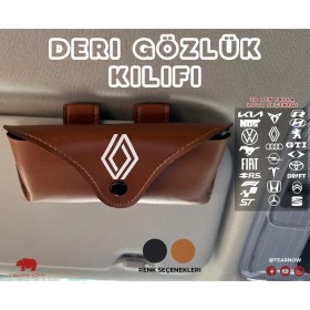Resim Tearnow Araç Içi Gözlük Tutucu Deri Kılıf - Siyah 