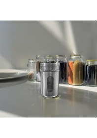 Resim Baharatlık Paslanmaz Çelik Uzun Ömürlü Küçük Boy Baharatlık Şeffaf 