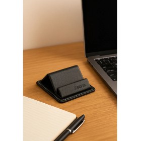 Resim Egesta Masaüstü Suni Deri Telefon Tutacağı ve Standı 