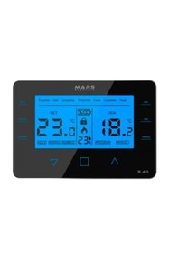 Resim Mars S40 Kablosuz Dijital Programlanabilir Oda Termostatı Yüksek Hassasiyetli Siyah 