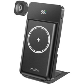 Resim Yesido YP69 10.000 mAh Led Taşınabilir Stand Powerbank 20W 3in1 Telefon Saat Kulaklık Kablosuz Magsafe Şarj 
