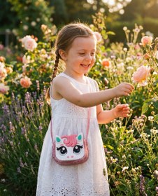 Resim Mini Melissa Dreamy Unicorn Simli Pembe Kız Çocuk Çantası | Melflex® Vegan | İkonik Kokulu 
