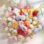 Resim 22 Parça Yapay Gül Baş ve Tomurcuk DIY Seti, Pasta Süsleme, Çelenk Malzemesi, Tatil Doğum Günü Parti Dekoru, Düğün Gelin Bileği Çiçeği, Ev Çiçekçi Malzemeleri, Bahçe, Sevgililer Günü Hediyesi, Yılbaşı Dekorasyonu 