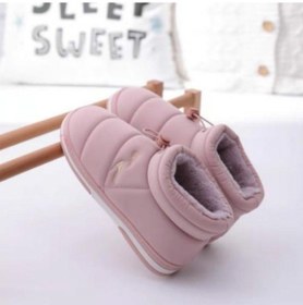 Resim Unisex Moda Kış Su Geçirmez Ayak Bileği Kapalı Sıcak Pamuk Ayakkabı Pembe 