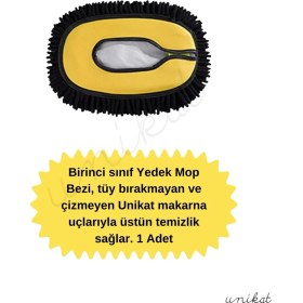 Resim Unikat Yeni Tasarım Teleskopik Saplı Araç Yıkama Süpürgesi Fırçasının Yedek Mop Başlığı Bezi - 1 Adet 