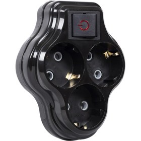 Resim Genel Markalar Üçlü ( 3'lü ) Anahtarlı Çocuk Korumalı Golyat Priz Çoğaltıcı Grup Priz Fiş 