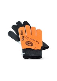 Resim 85k Dikişli Kaleci Eldiveni Yetişkin Ve Çocuk Kaleci Eldiveni 6-7-8-9-10 Numara Turuncu 