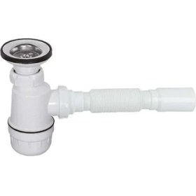 Resim Taslı Lavabo Sifonu Körük Çıkışlı 